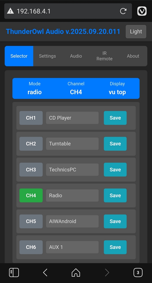 AudioSelector Inputs