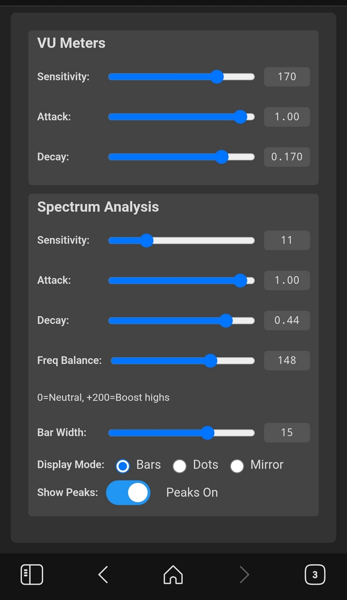 Audio Options Tab